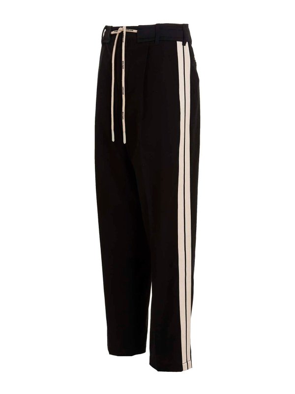 iKRIX Palm Angels: casual trousers - Contrast band pants