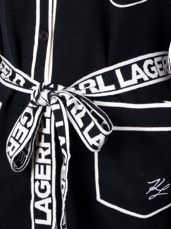 Belted cardigan shop online: KARL LAGERFELD