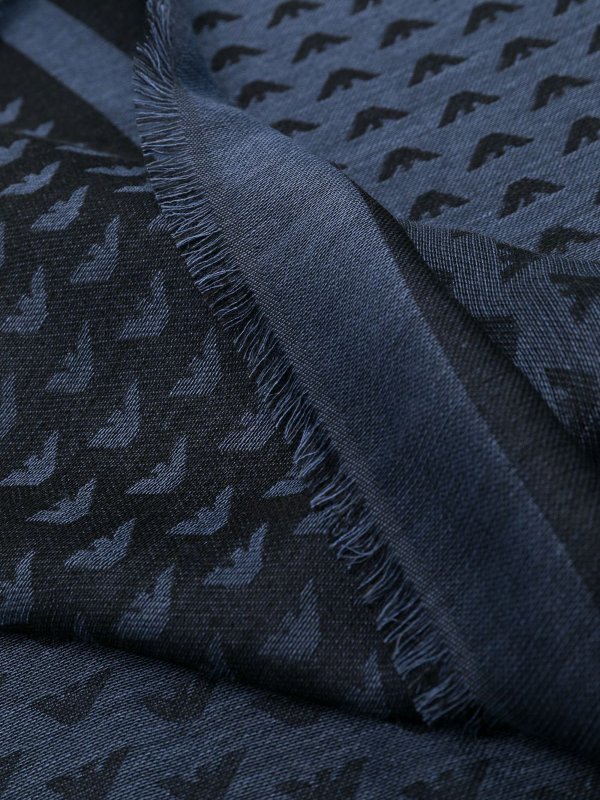 EMPORIO ARMANI: スカーフ online - スカーフ - ブルー