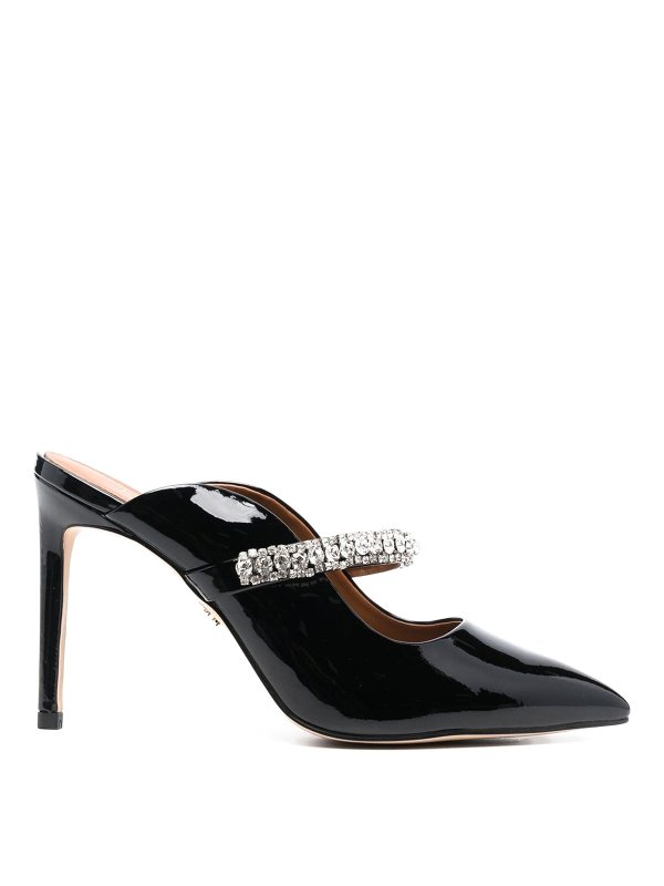 KURT GEIGER: mules shoes - Duke 105 crystal-strap mules