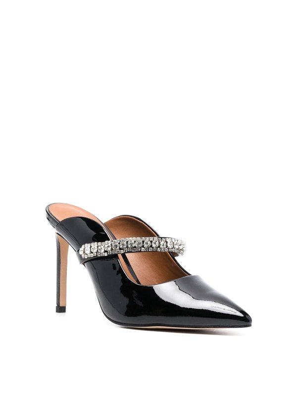 KURT GEIGER: mules shoes online - Duke 105 crystal-strap mules
