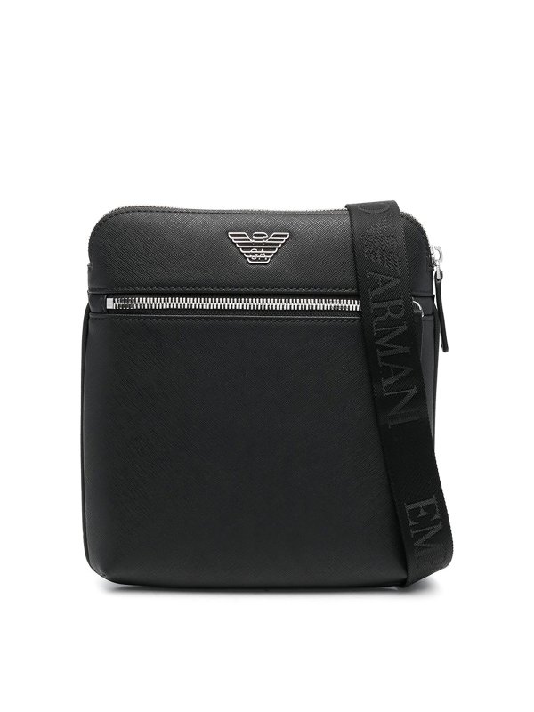 EMPORIO ARMANI: cross body bags - Small faux-leather messenger bag