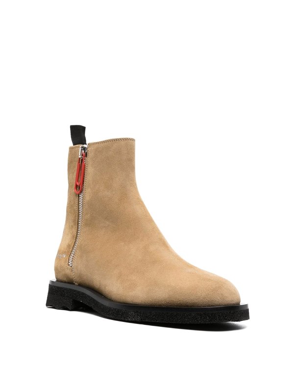 OFF-WHITE: ankle boots online - Suede ankle boots