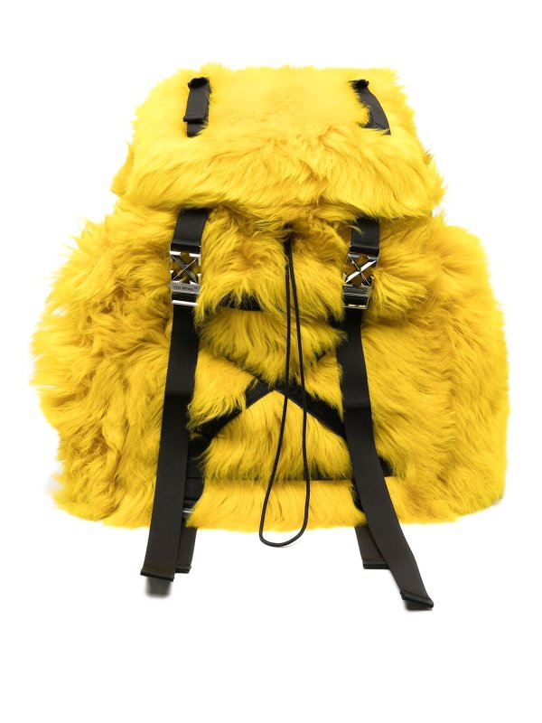 OFF-WHITE: backpacks - Lambfur flap backpack