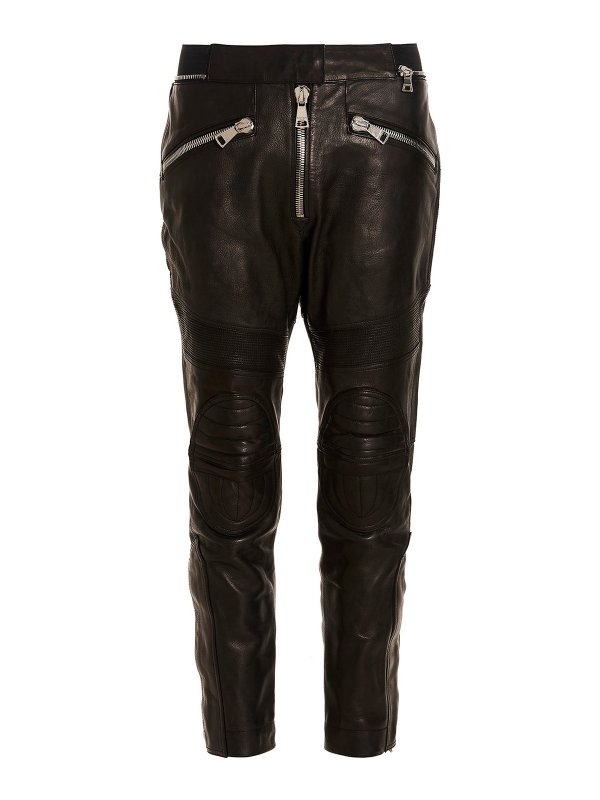 Balmain: leather trousers - Leather pants