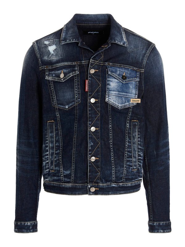 DSQUARED2: Jeansjacken - Jeansjacke - Blau