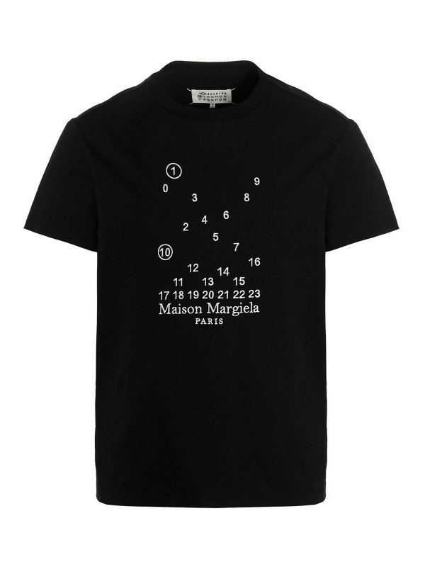 Maison Margiela: t-shirts - Logo embroidery T-shirt