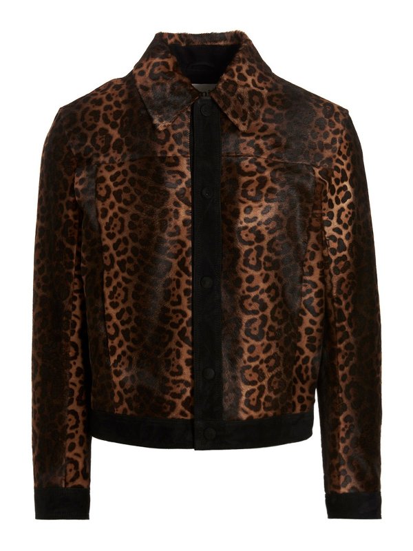 AMI ALEXANDRE MATTIUSSI: casual jackets - Leopard jacket