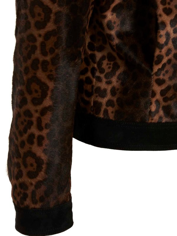 Leopard jacket shop online: AMI ALEXANDRE MATTIUSSI