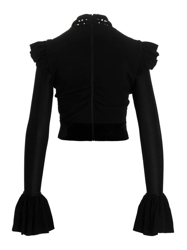 PACO RABANNE: Tops & Tank tops online - Sequin draped top