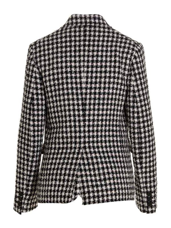 VERSACE: blazers online - Tweed wool blazer jacket