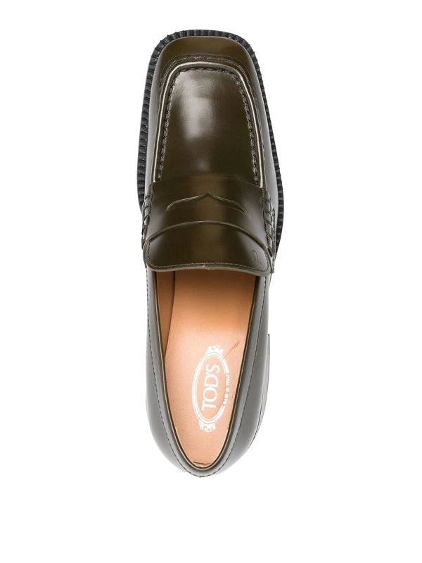 Square toe loafers shop online: TOD