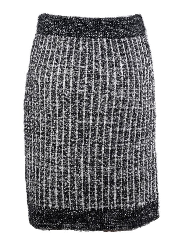 KARL LAGERFELD: mini skirts online - Bouclé knit skirt