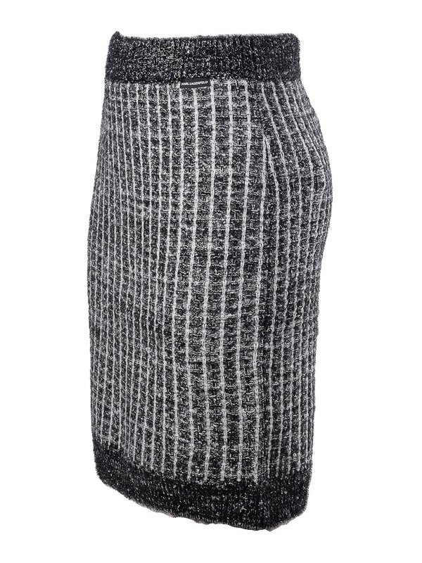 iKRIX KARL LAGERFELD: mini skirts - Bouclé knit skirt