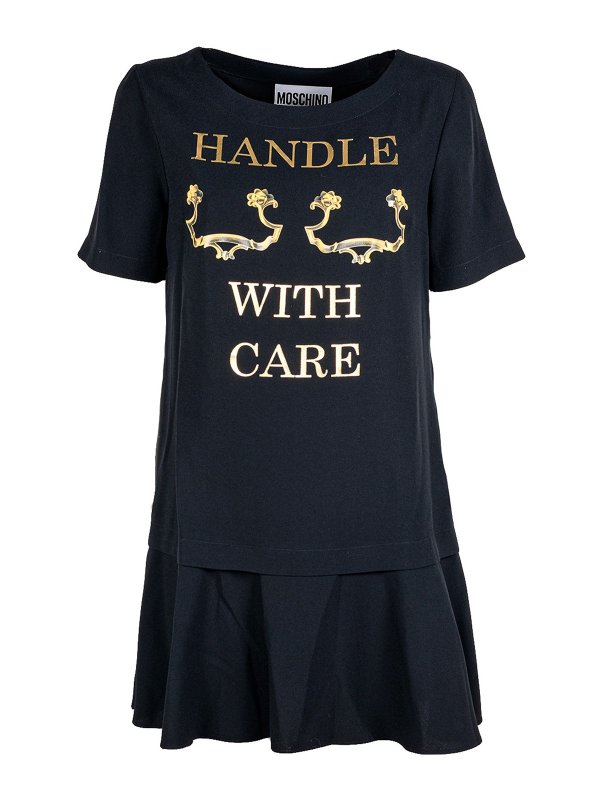 MOSCHINO: Vestidos cortos - Vestido Corto - Negro