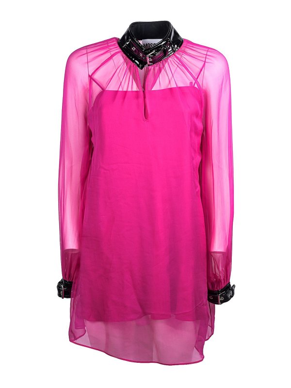 MOSCHINO: ショートドレス - ショートドレス - フクシア