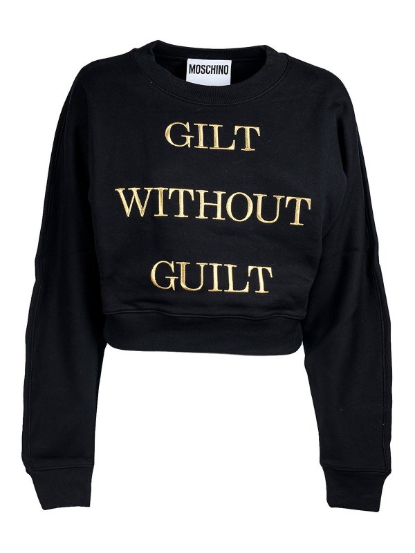 MOSCHINO: Sudaderas y suéteres - Sudadera - Negro