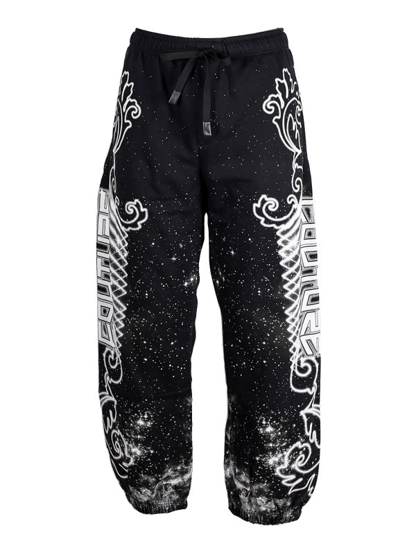 Versace Jeans Couture: スウェットパンツ - トラックスーツ ボトムス - 黒