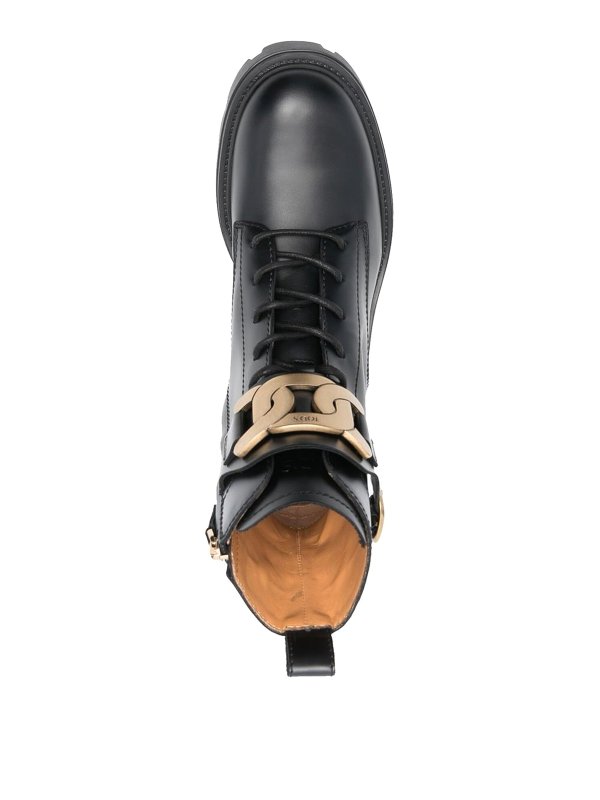 Chain-detail booties shop online: TOD