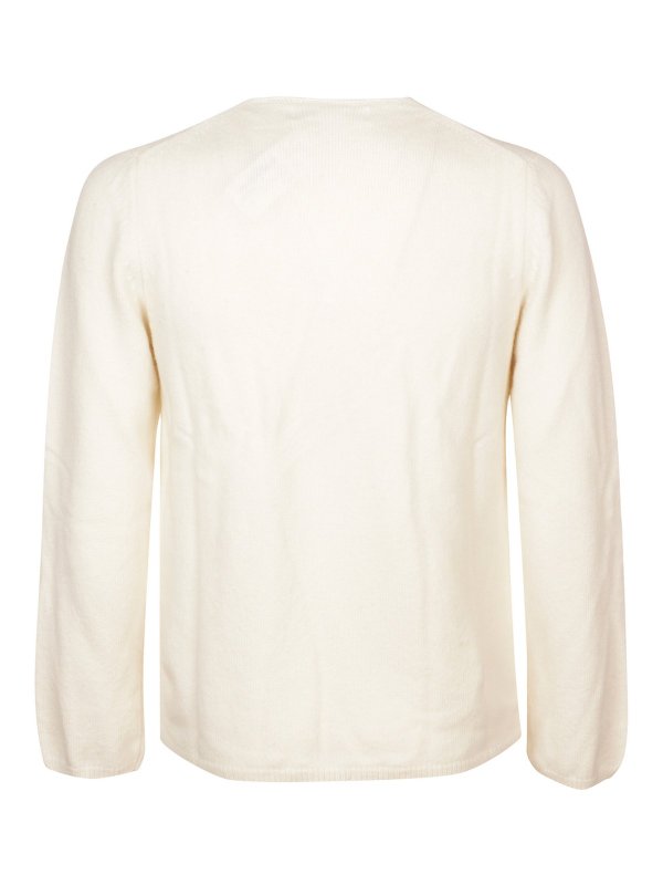 COMME DES GARCONS SHIRT: Strickpullover mit Rundhalsausschnitt online - Rundhalspullover - Weiß