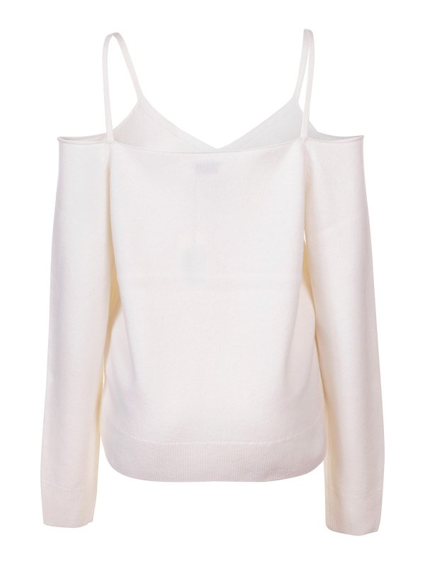 DRIES VAN NOTEN: Strickpullover mit V-Ausschnitt online - V-Pullover - Weiß