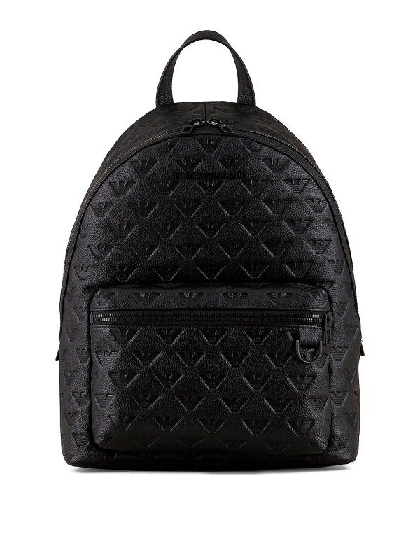EMPORIO ARMANI: backpacks - Leather backpack