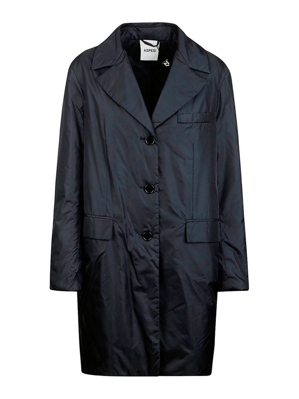 ASPESI: Knielange Mäntel - Knielanger Mantel - Dunkelblau