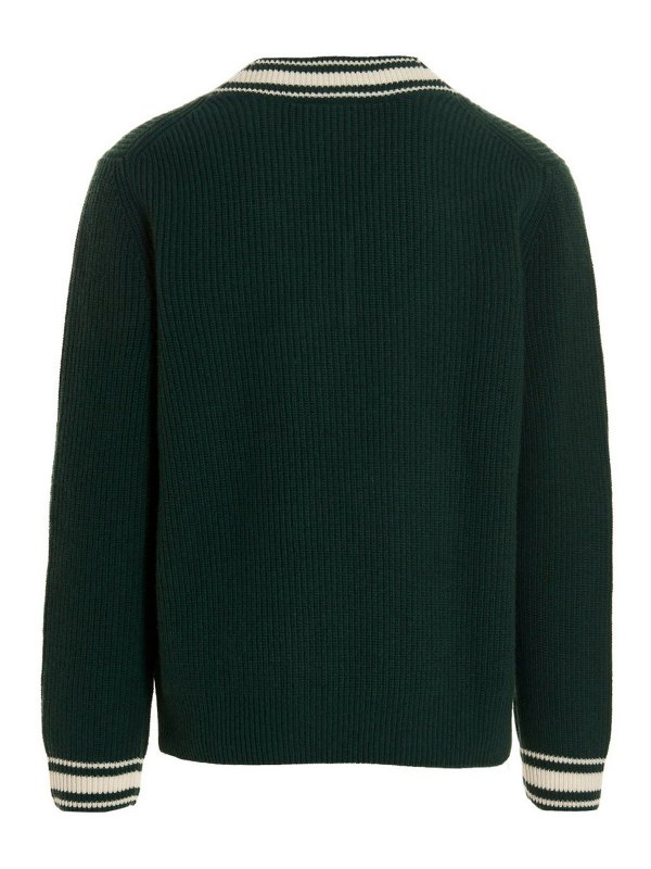 LACOSTE: v necks online - Logo patch sweater