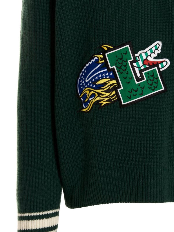 Logo patch sweater shop online: LACOSTE