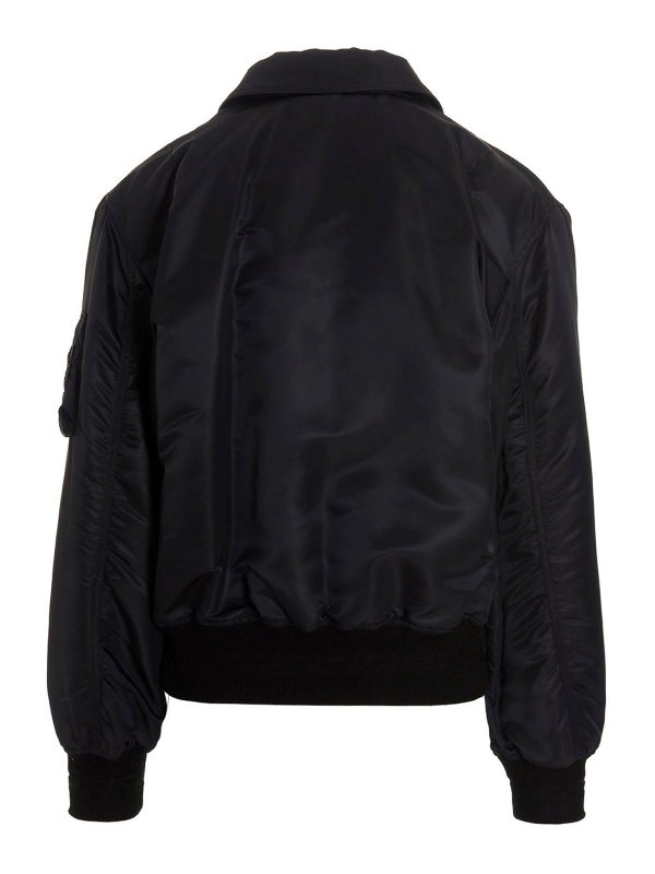 VERSACE: giacche imbottite online - Bomber con patch logo