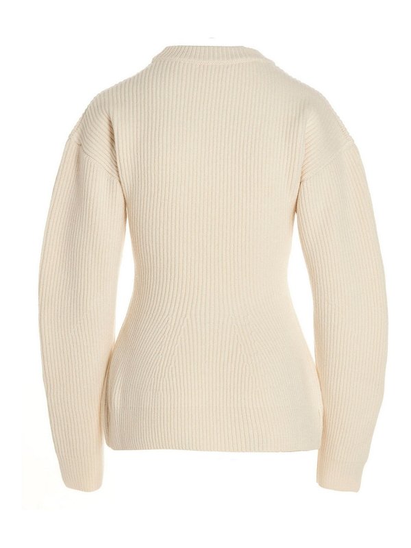 JIL SANDER: crew necks online - Flared ribbed sweater