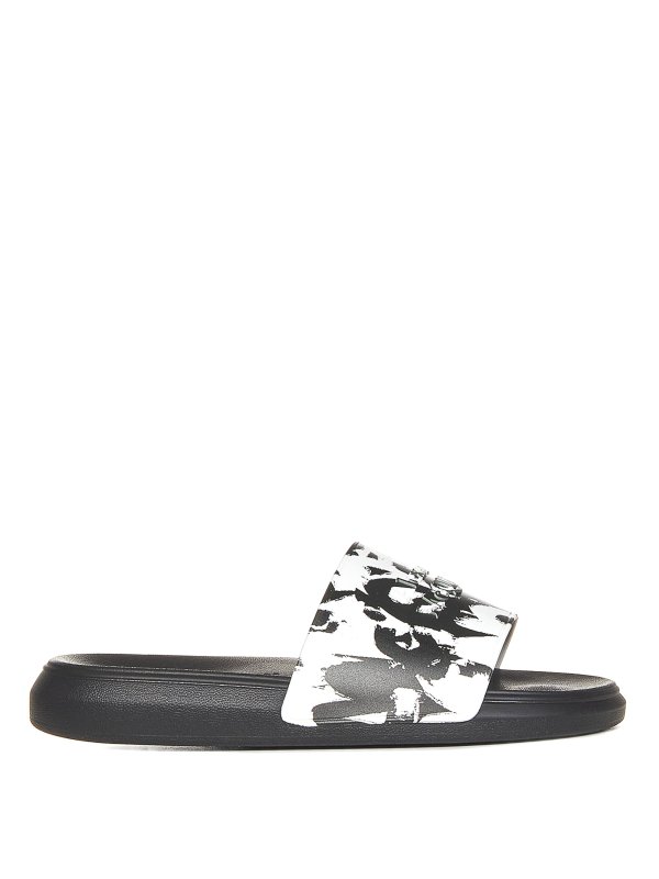 ALEXANDER MCQUEEN: flip flops - Logo slides