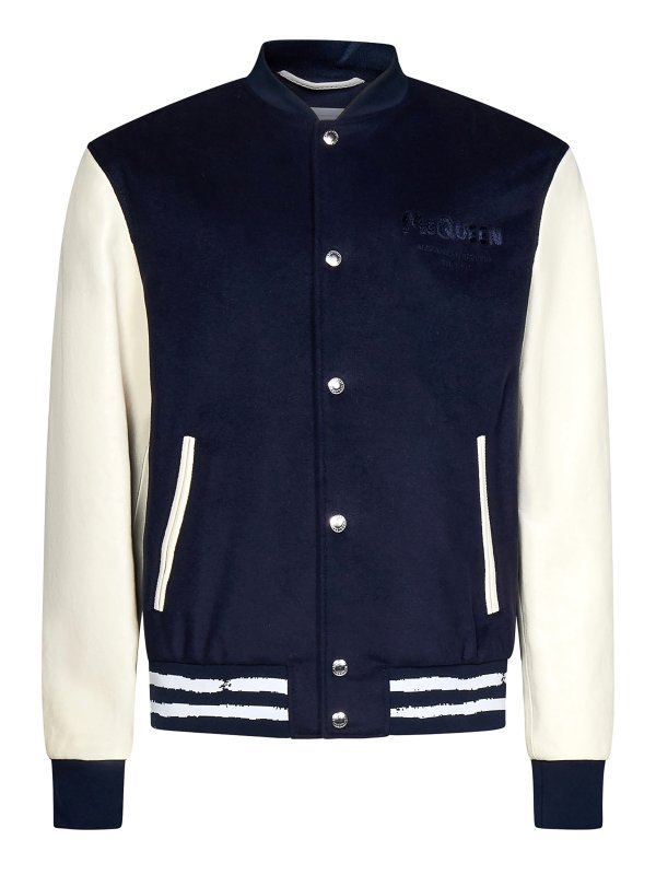 ALEXANDER MCQUEEN: Bomberjacken - Bomberjacke - Blau