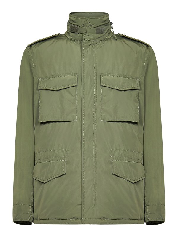 ASPESI: ダウン・ハイテクジャケット - ダウンジャケット - 緑