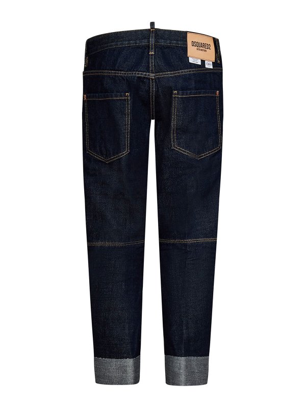 DSQUARED2: straight leg jeans online - Logo label jeans