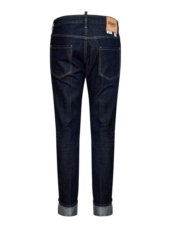 DSQUARED2: straight leg jeans online - Logo label jeans