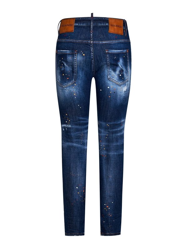 DSQUARED2: straight leg jeans online - Logo label jeans