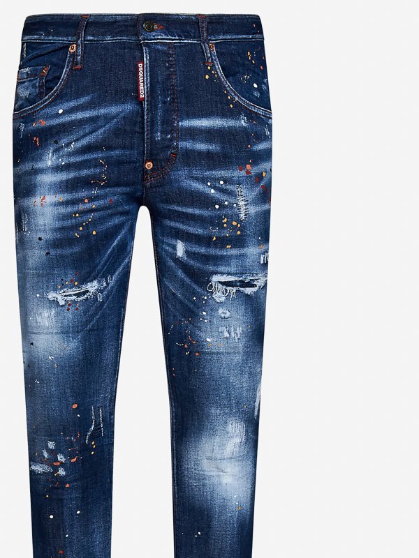 iKRIX DSQUARED2: straight leg jeans - Logo label jeans