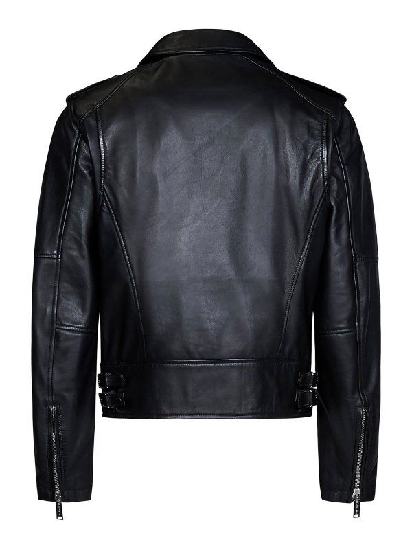 DSQUARED2: Chaquetas de cuero online - Chaqueta De Cuero - Negro