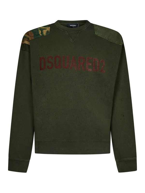 DSQUARED2: Sweatshirts und Pullover - Sweatshirt - Grün