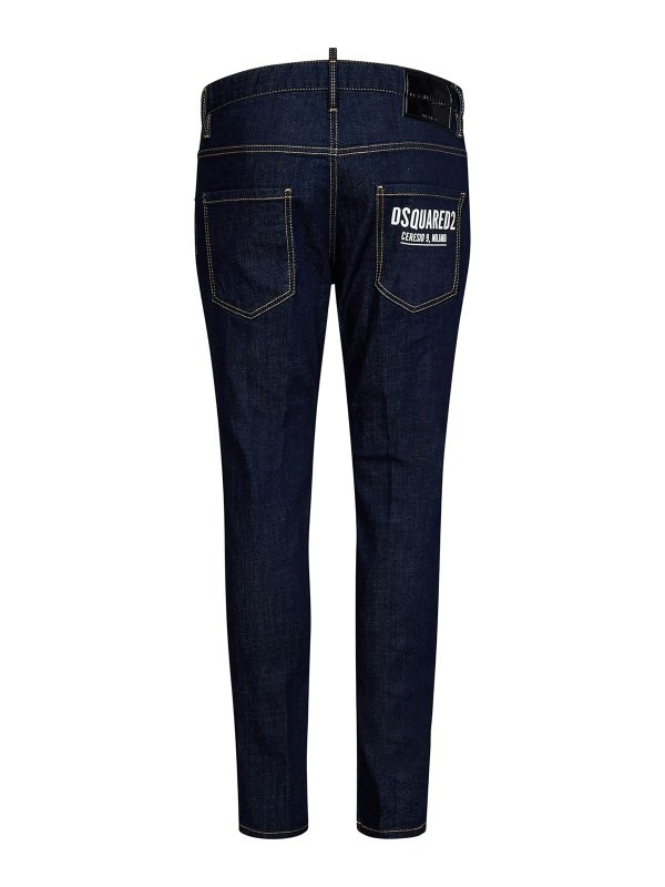 DSQUARED2: Jeans à jambe droite online - Jean Droit - Bleu