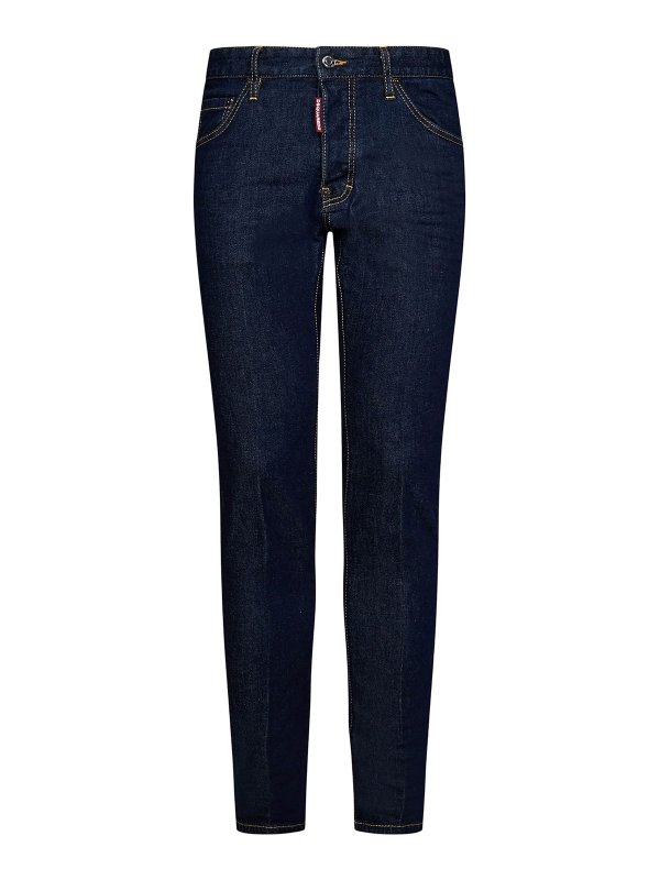 DSQUARED2: straight leg jeans - Stretch cotton jeans