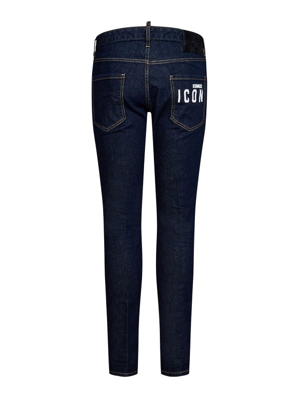 DSQUARED2: straight leg jeans online - Stretch cotton jeans