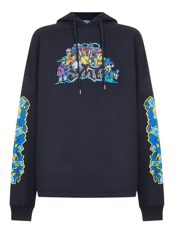 OFF-WHITE: スウェット＆セーター - スウェットシャツ/セーター - ブルー