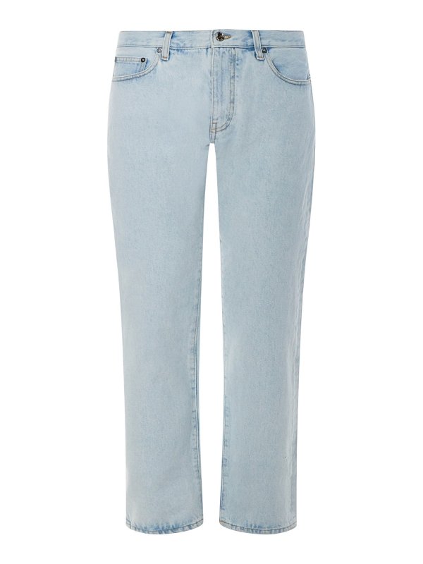 OFF-WHITE: Jeans Rectos - Vaqueros Rectos - Azul