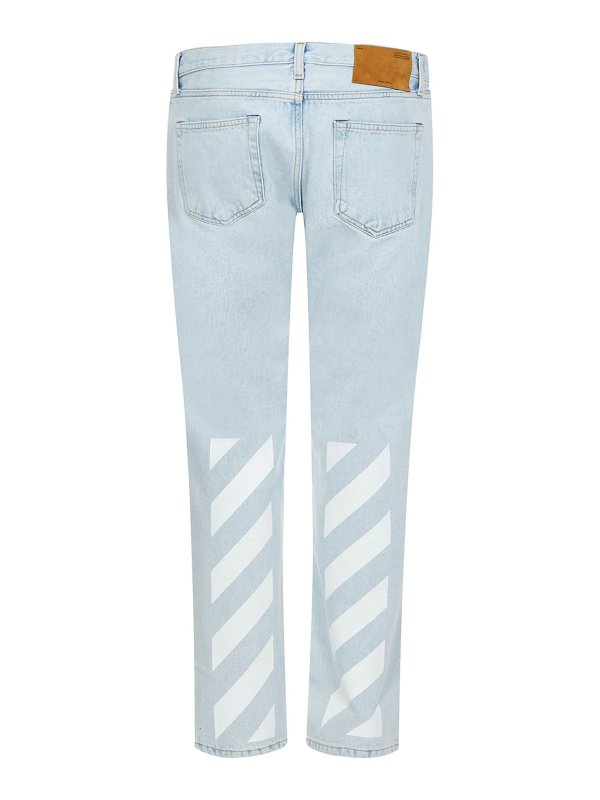 OFF-WHITE: Jeans Rectos online - Vaqueros Rectos - Azul