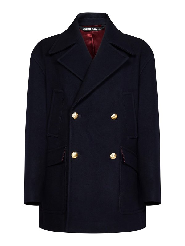 Palm Angels: short coats - Wool coat