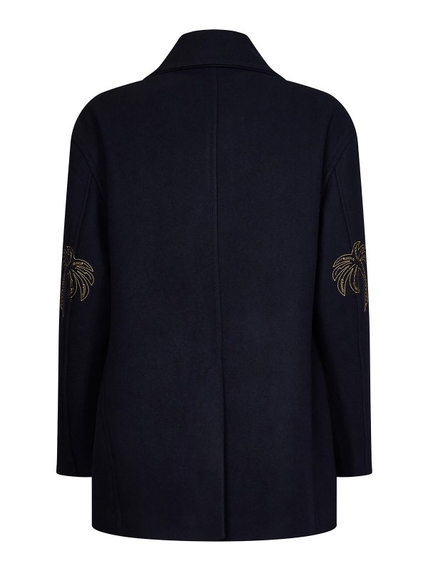 Palm Angels: short coats online - Wool coat