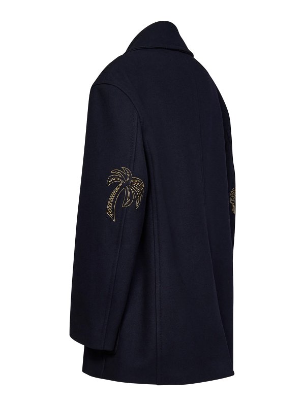 The Best Shops Palm Angels: short coats - Wool coat