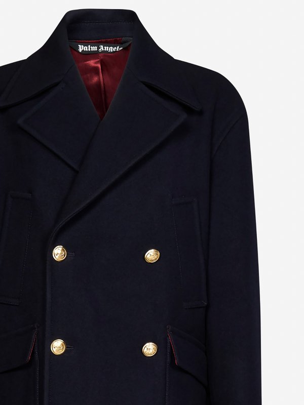 Wool coat shop online: Palm Angels